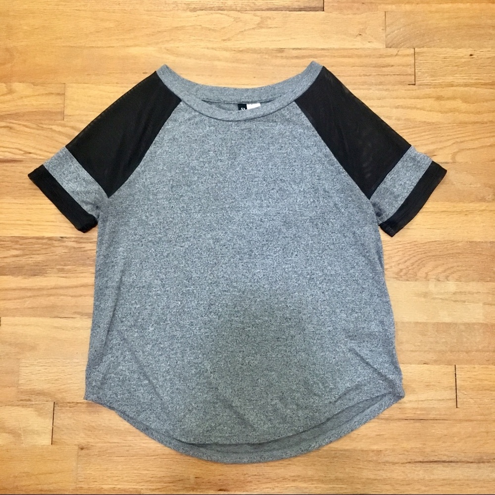 H&M Baseball Tee with Mesh Sleeves